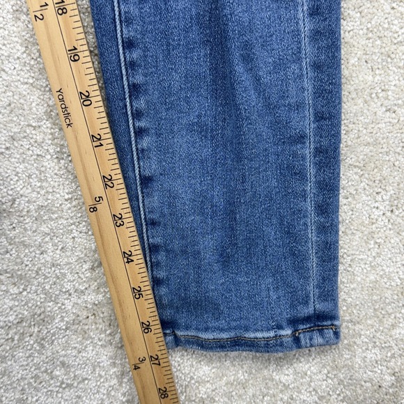 Risen Jeans Jeans Womens 5/27 Blue High Rise Distressed Button Fly Skinny Denim - Picture 10 of 14